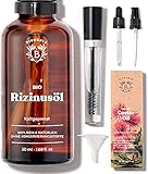 Bionoble Rizinusöl Bio 50ml - 100% Rein, Natürlich, Kaltgepresst - Wimpern, Augenbrauen, Haare,...