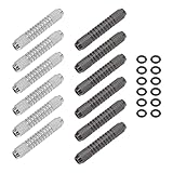 12 Stück Dartfässer mit Dartgummi-O-Ringen Dart Barrel 14 Gramm Ersatz-Dartzubehör 2BA...
