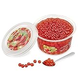 Original Popping Boba Fruchtperlen für Bubble Tea - 450g - Erdbeere - Ohne künstliche Farbstoffe,...