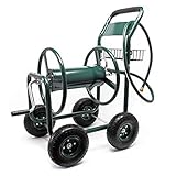 Wiltec Schlauchwagen ohne Schlauch, Schlauchaufroller für 3/4' (19 mm) Gartenschlauch bis 70 m, mit...