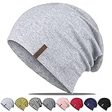 Mütze Damen Herren, Slouch Beanie Mütze, Weich Dünne Mütze aus Baumwolle, Leichte Atmungsaktiv...