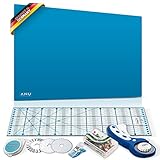 ANU products – Premium Schneidematte Set – Schneideunterlage A2 selbstheilend, Patchwork Lineal,...
