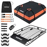 FANTASK 425L Dachgepäckträger Tasche, Dachbox Auto wasserdicht mit Dachgepäckträger, Schloss, 6...