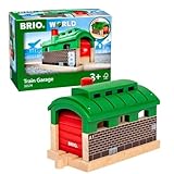 BRIO World - 63357400 - Drehbarer Lokschuppen mit Rolltor, Holzeisenbahn Zubehör,...
