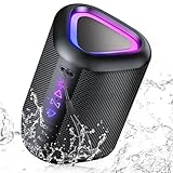 aowoka Lautsprecher mit Licht, 2025 Musikbox Tragbarer Bluetooth Box, Bluetooth 5.4, 30 St,...