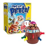 Tomy Kinderspiel Pop Up Pirate, Hochwertiges Aktionsspiel für die Familie, Piratenspiel zur...