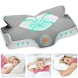 Elviros Orthopädisches Kopfkissen aus Memory Foam, Seitenschläferkissen Nackenstützkissen,...