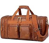 BAOSHA Faux Leder Reise Duffel Weekender Tasche Handgepäck Schlafsack Sporttasche für Herren und...