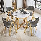 RiouPsithuric Modernes Konferenztisch-Set mit 4 Stühlen für den ESS- und Erholungsbereich im Home...