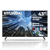 Hyundai Smart TV QLED 43 HTV4300QUA Ultra HD DVBT2-S2 F schwarz Android 13.0 Fernbedienung mit...