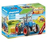 PLAYMOBIL Country 71004 Großer Traktor mit Zubehör und Anhängerkupplung, Spielzeug für Kinder ab...
