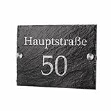 polar-effekt Schiefertafel Türschild Personalisiert mit Gravur - Hausnummerschild Geschenk für...