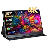 Missun Tragbarer Monitor 15,6 Zoll 4K UHD, Display 3840 x 2160 USB-C IPS 72% NTSC Bildschirm mit...