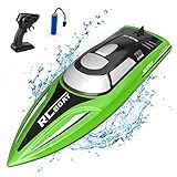 tech rc Ferngesteuertes Boot, RC Boot für Pool und Meer mit 2.4Ghz Fernsteuerung，Nie-Kentern...