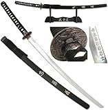 57 SPECIAL REPLICAS Katana Schwert echt Samurai Schwert aus Stahl mit Einer Scheide und Stand zur...