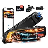 CAMECHO Spiegel Dashcam mit Rückfahrkamera 9.66'' Bildschirm Full HD 2K, Dash Cam Spiegel Auto...