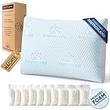 Schlummerglanz Memory Foam Kissen - Kopfkissen 40x80 höhenverstellbar - Pillows for Sleeping für...