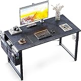 ODK Klein Schreibtisch Schwarz 100×48×74cm Computertisch Bürotisch mit Kopfhörer Halter und...