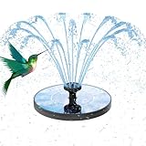 AISITIN Solar Springbrunnen für Außen, Solarbrunnen für Draussen mit 6 Verschiedene...