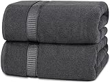 Utopia Towels - 2er Badetücher Groß aus Baumwolle mit Aufhänger, Saunatücher,Badehandtücher...
