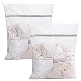 2 Stück Wäschesäcke Wäschenetz für Waschmaschine, Haltbarer Wäschebeutel mit Reißverschluß...