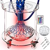 DILAW® Premium Shisha Tisch | Komplettes Set inklusive LED Untersetzer | mit 3 Schlauchhalter |...