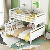 Arhatreya Etagenbett 90/140x200 cm, Kinderbett mit Leiter, Stockbett mit Sicherheitsgeländer,...