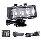 Suptig Led Unterwasserlicht, Unterwasserlicht, Licht Wasserdicht, Kompatibel mit Gopro Serie, AKASO,...