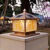 Solar-Pfostenlampe für den Außenbereich, wasserdicht, IP65, modernes Zuhause, Villa, Garten, Hof,...