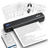 POLONO D810 Thermodrucker A4 Wireless für Reisen, Mobiler Drucker A4 Unterstützung für 8.5'x11'...