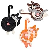 Ymapinc 3 Stück Katze Glasuntersetzer Gewebter Untersetzer Hitzebeständig Coasters Geschenk für...