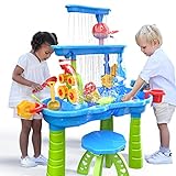 TEMI Kleinkind-Wassertisch | Kinder Sand und Wasser Tabelle | 3-Tier im Freien Wasser Spielen...