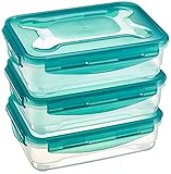 Amazon Basics Gefrierbehälter im Set, mit Deckel, luftdicht, auslaufsicher, stapelbar, für...