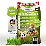 TerraUno – Herbstrasendünger mit Sofort- & Langzeitwirkung - 5 kg für 250 m² – verdrängt...