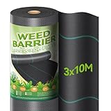 iropro Unkrautvlies Gartenvlies 3m x 10m,30m² Unkrautflies für Garten Unkrautfolie...