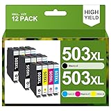 HALLOLUX 503XL Multipack 503 XL Druckerpatronen 503 Kompatibel für Epson 503XL Multipack 503 für...