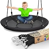 SereneLife Flying Fun Toy – Indoor/Outdoor Hängendes Schaukelspielzeug, Metall, Schwarz,...