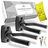BELFORT® Wandhalterung Gitarre [2 Stück] + Gitarrenschule — Gitarrenhalter für die Wand -...