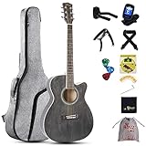 Winzz Gitarre Kinder 3/4, Akustik Gitarre Anfänger Set, Western Gitarre Erwachsene Kleiner Körper...