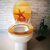 FKONGD Toilettendeckel mit verstellbarem Scharnier, Toilettensitzbezug mit Schnellverschluss,...