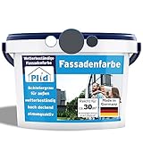 plid® - Fassadenfarbe Außen Schiefergrau - 5l [WETTER & UV-BESTÄNDIG]- Hochwertige Farbe für...