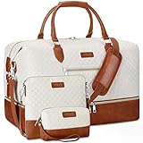 Weekender Bag für Damen, Reisetasche, Handgepäck, Übernachtungstasche, mit Schuhfach, groß,...
