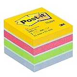 Post-it Mini Würfel, Ultrafarben, 51 x 51 mm, 400 Blatt - Selbstklebende Notizzettel für...