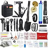 Außen Notfall Survival Kit mit Erste Hilfe Set, WayinTop 180PCS Survival Ausrüstung mit...