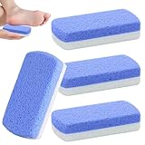 VEGCOO 4 Stück Bimsstein Fußpflege, Doppelseitiger Bimsstein, Doppelseitige Fußbimssteine für...