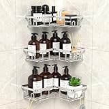 UUlioyer Duschablage Ohne Bohren Ecke, Duschregal aus Edelstahl SUS304, Badezimmer Regal Organizer,...
