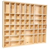 Creative Deco Setzkasten Holz Sammelbox Holztablett 51 Fächer | 52 x 46 x 5 cm | Bemalen Holz...