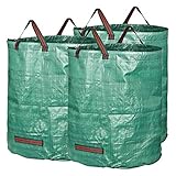 GardenMate 3X 272l Gartensack Laubsack Gartenabfallsack stabil - Gartensäcke für Gartenabfälle -...