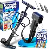 NEXTCOVER® Fahrradpumpe Alle Ventile mit [Airflow-Technologie] I Pumpe für Autoventil, Presta...