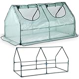 TOM Mini Foliengewächshaus Folientunnel 140g/m² extra stabil & langlebig – Gewächshaus mit 4...